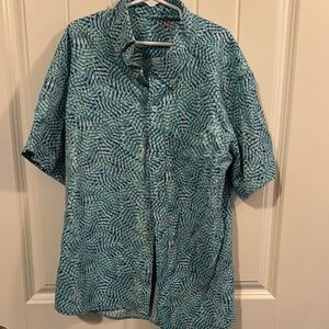 Boys Southern Tide Blue Patterned Shirt